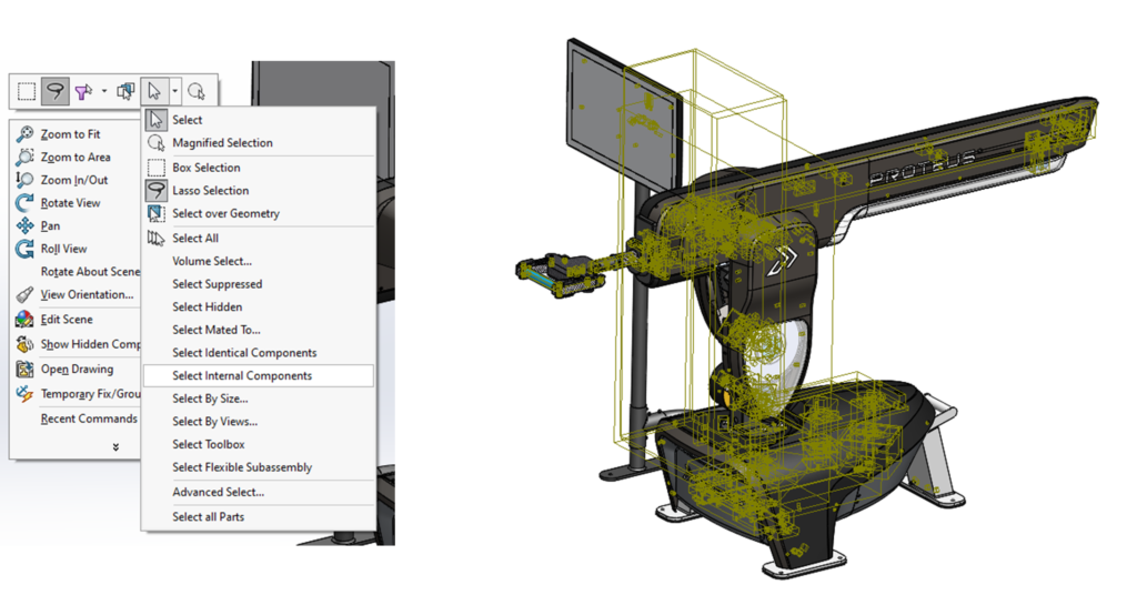 internal components for suppression