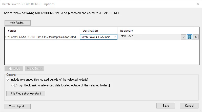 Batch Save in 3DEXPERIENCE SOLIDWORKS
