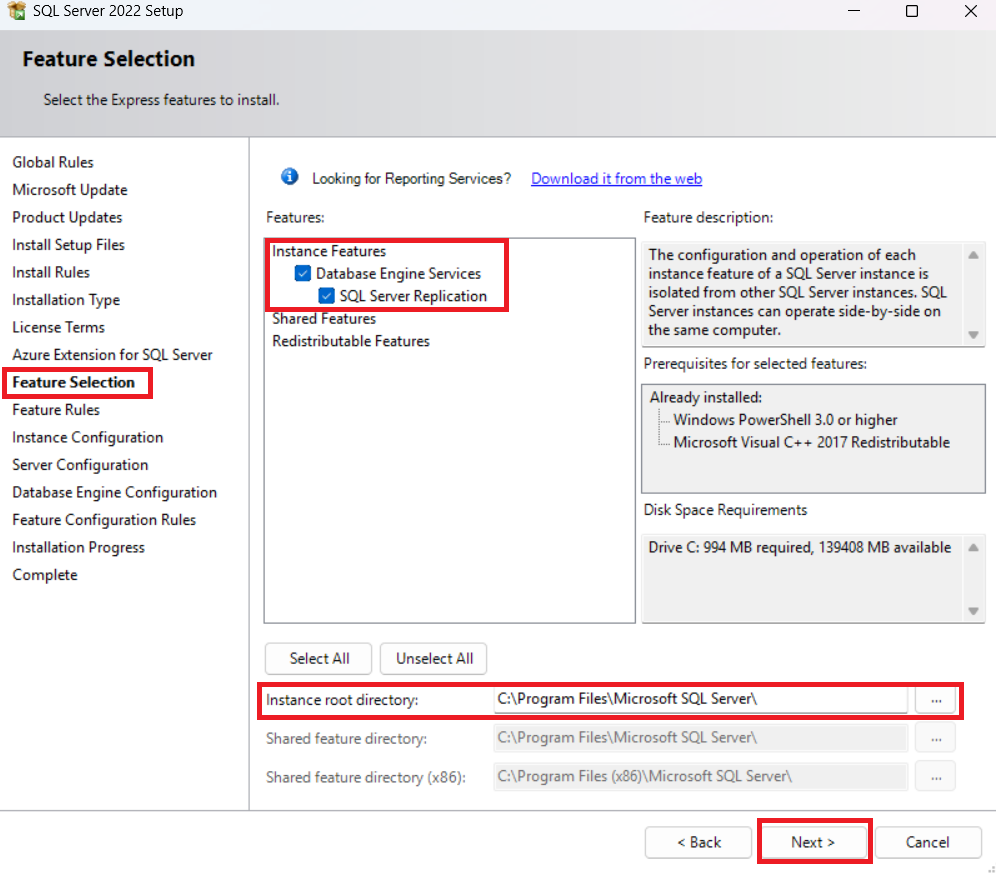 Database engine service