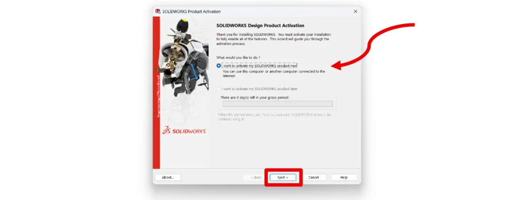 SolidWorks activation