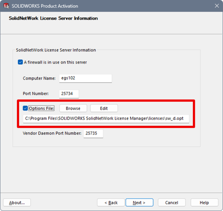 SOLIDWORKS Network License Manager