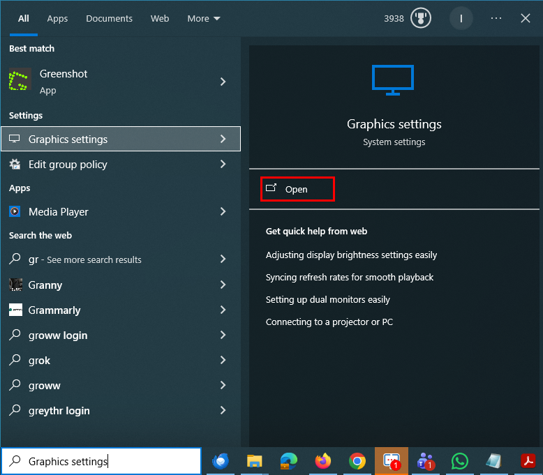 Graphics Settings 