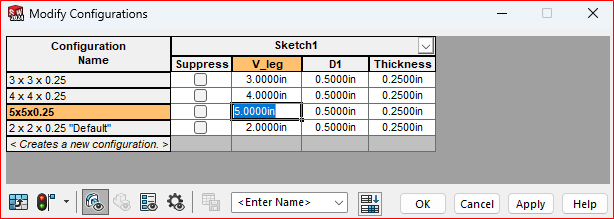 modify configuration