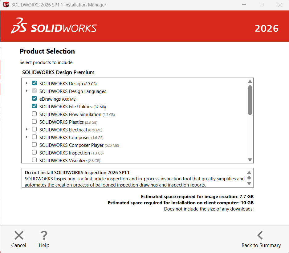 product selection