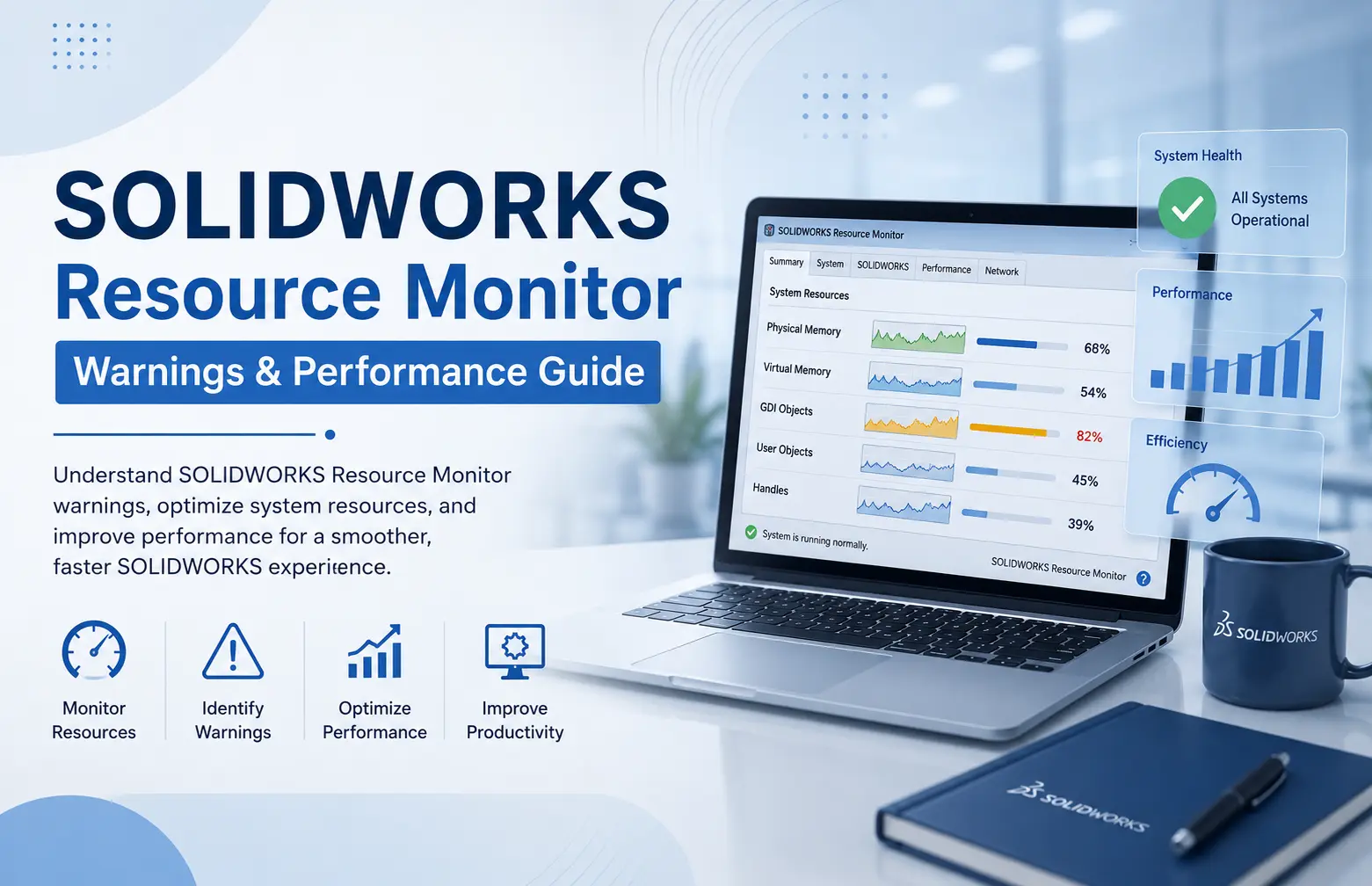 SOLIDWORKS Resource Monitor Warnings & Performance Guide