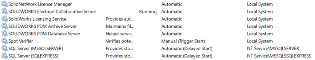 Windows Services for reference