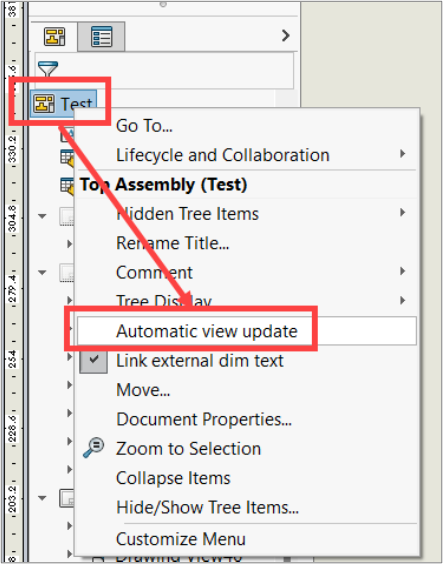 Automatic view update