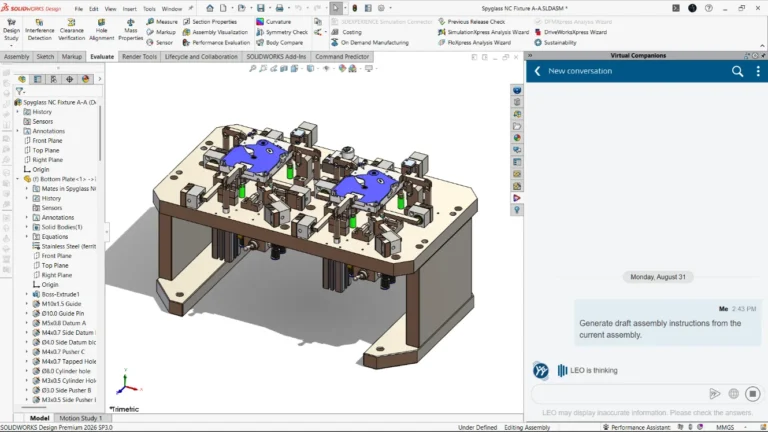 SOLIDWORKS AI Generate Assembly Instructions
